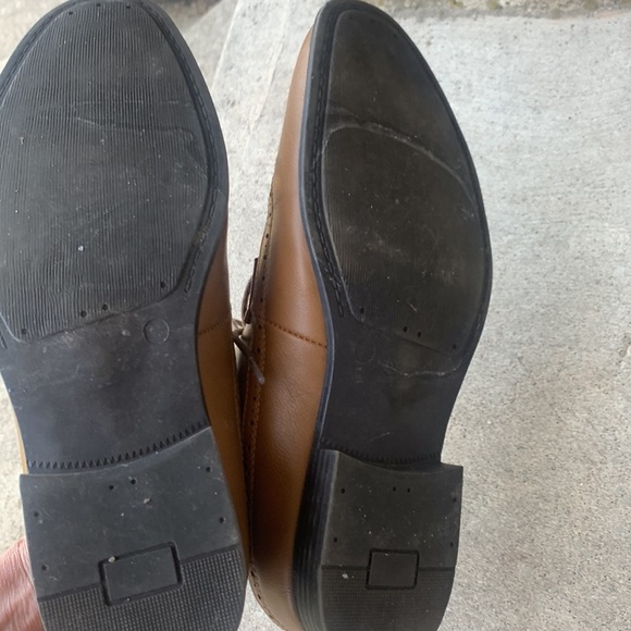 ASOS Men’s Tan Oxford Style Lace Up Wingtip Dress Shoe size 8WF - Picture 3 of 13